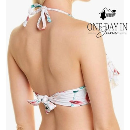 La Blanca Floral Underwire Bikini Top Size 14