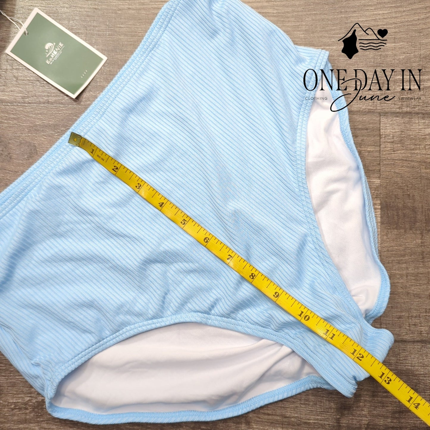 Eomenie High Waist Ribbed Tankini Swimsuit Size L