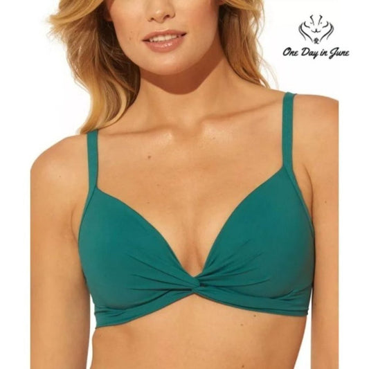 Bleu Rod Beattie Solid Twist Underwire Bikini Top Size 38D
