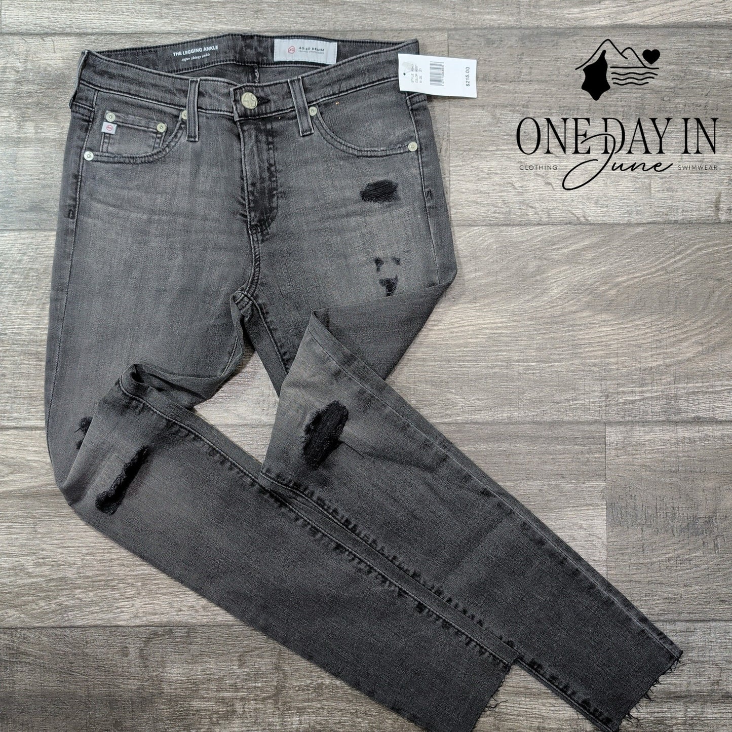 AG Adriano Goldschmied Legging Ankle Jeans Distressed Skinny NWT $215 Size 4 (27