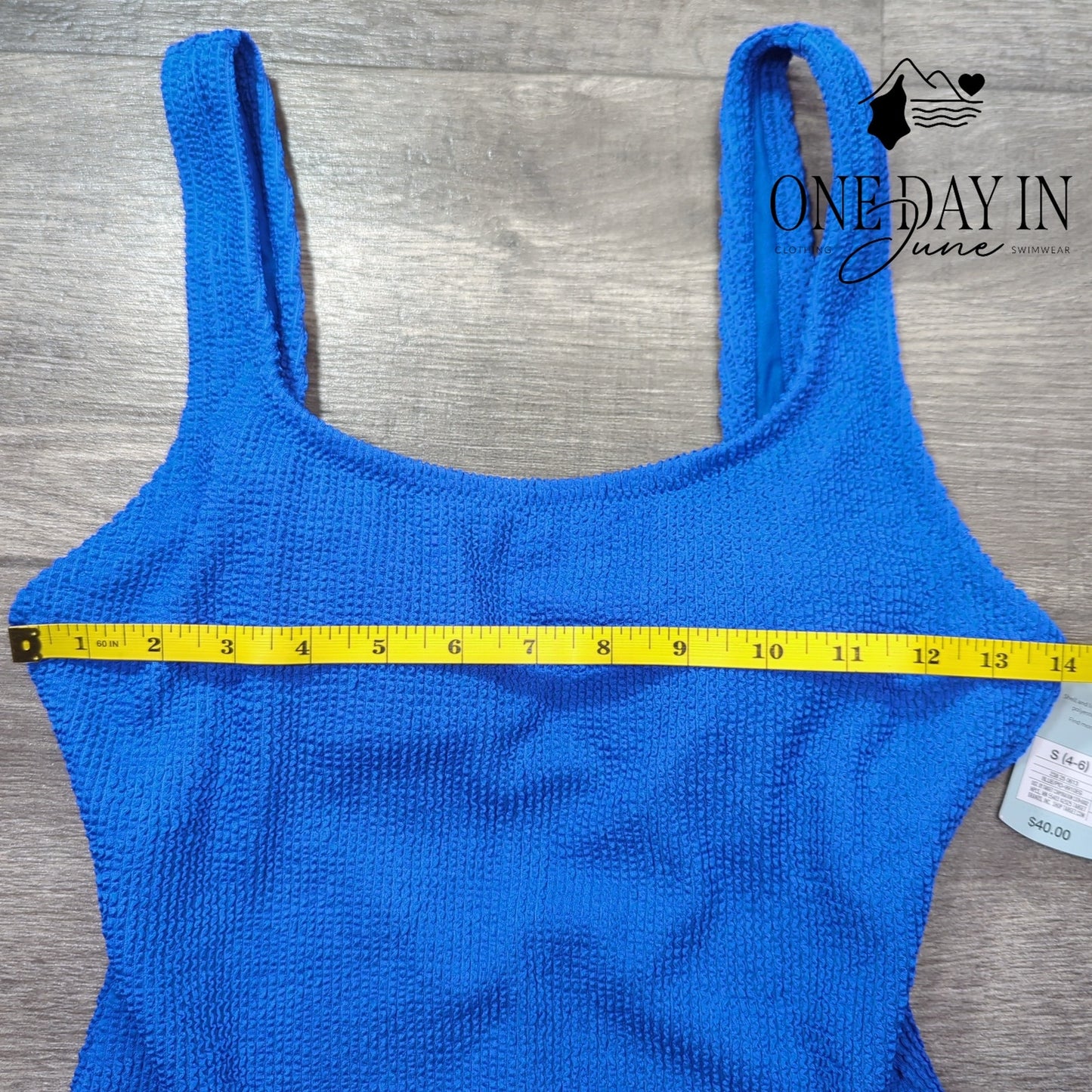Shade & Shore Smocked One Piece Swimsuit Size S