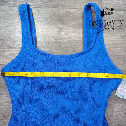 Shade & Shore Smocked One Piece Swimsuit Size S