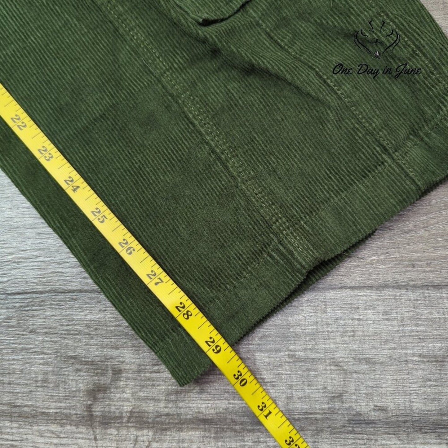 Angel Kiss Cargo Corduroy Pants Juniors Green Comfort Waist Y2K NWT Size 5