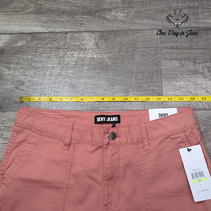 DKNY High Rise Slim Straight Jeans Pink Canyon Rose NWT Size 10