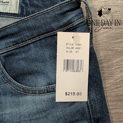AG Adriano Goldschmied The Stilt Crop Cigarette Jeans Blue NWT $215 Size 4 (27)