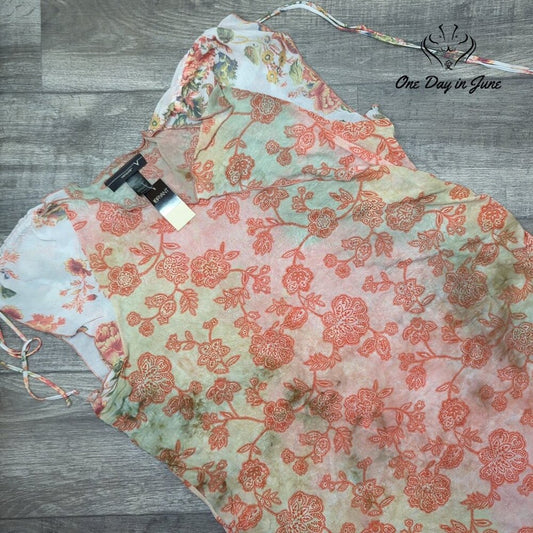 Venezia Short Sleeve Sheer Coverup Size 26/28