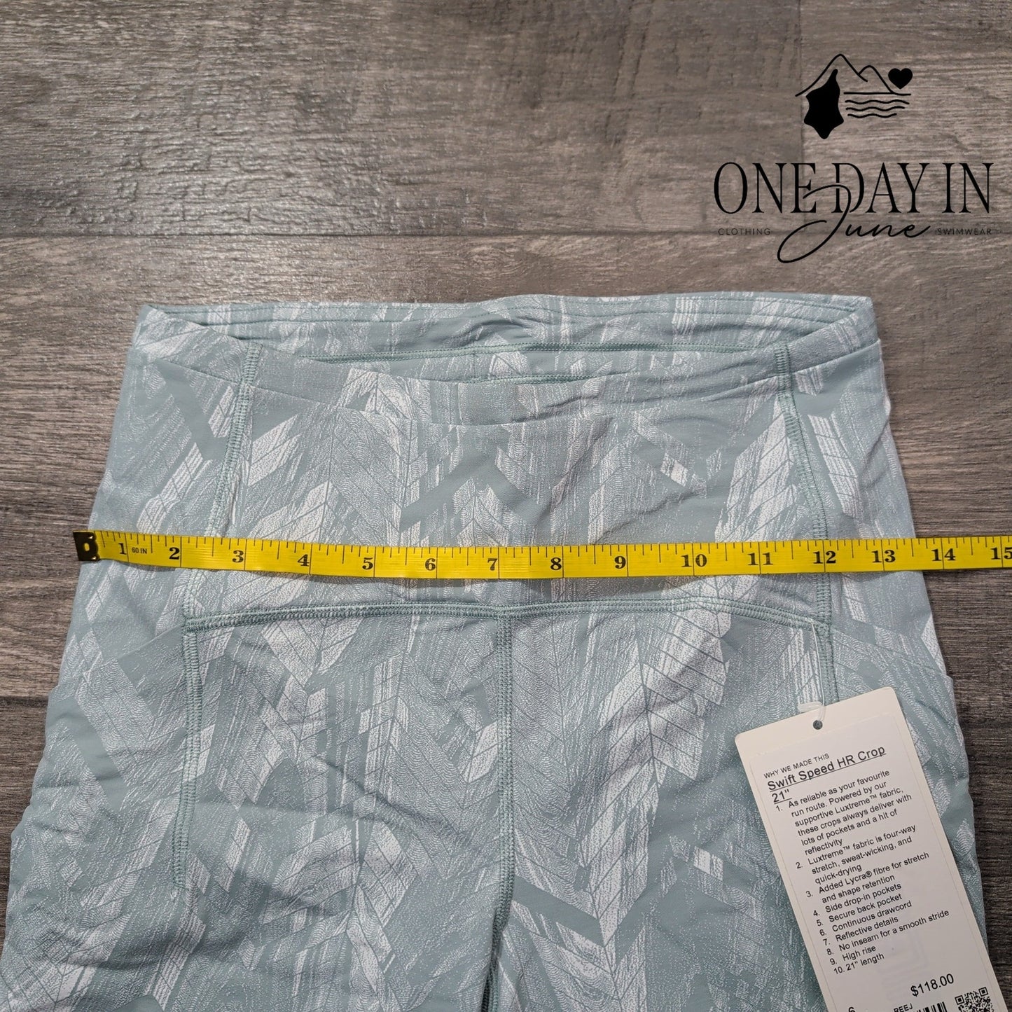 Lululemon Swift Speed HR Crop 21" Leggings Reverberate Chevron NWT Size 6
