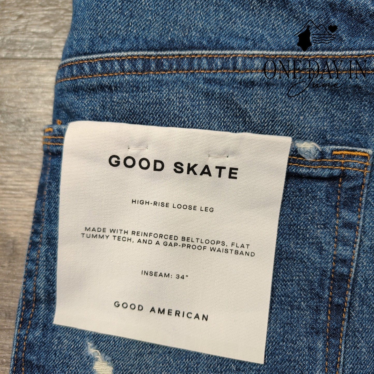 Good American Good Skate High Rise Wide Leg Jeans Indigo713 NWT $188 Size 10