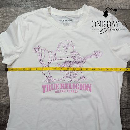 True Religion Crystal Buddah T Shirt Size M
