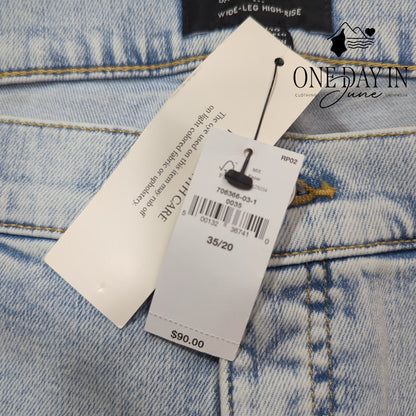 Banana Republic Wide Leg Raw Hem Cropped Jeans Size 20
