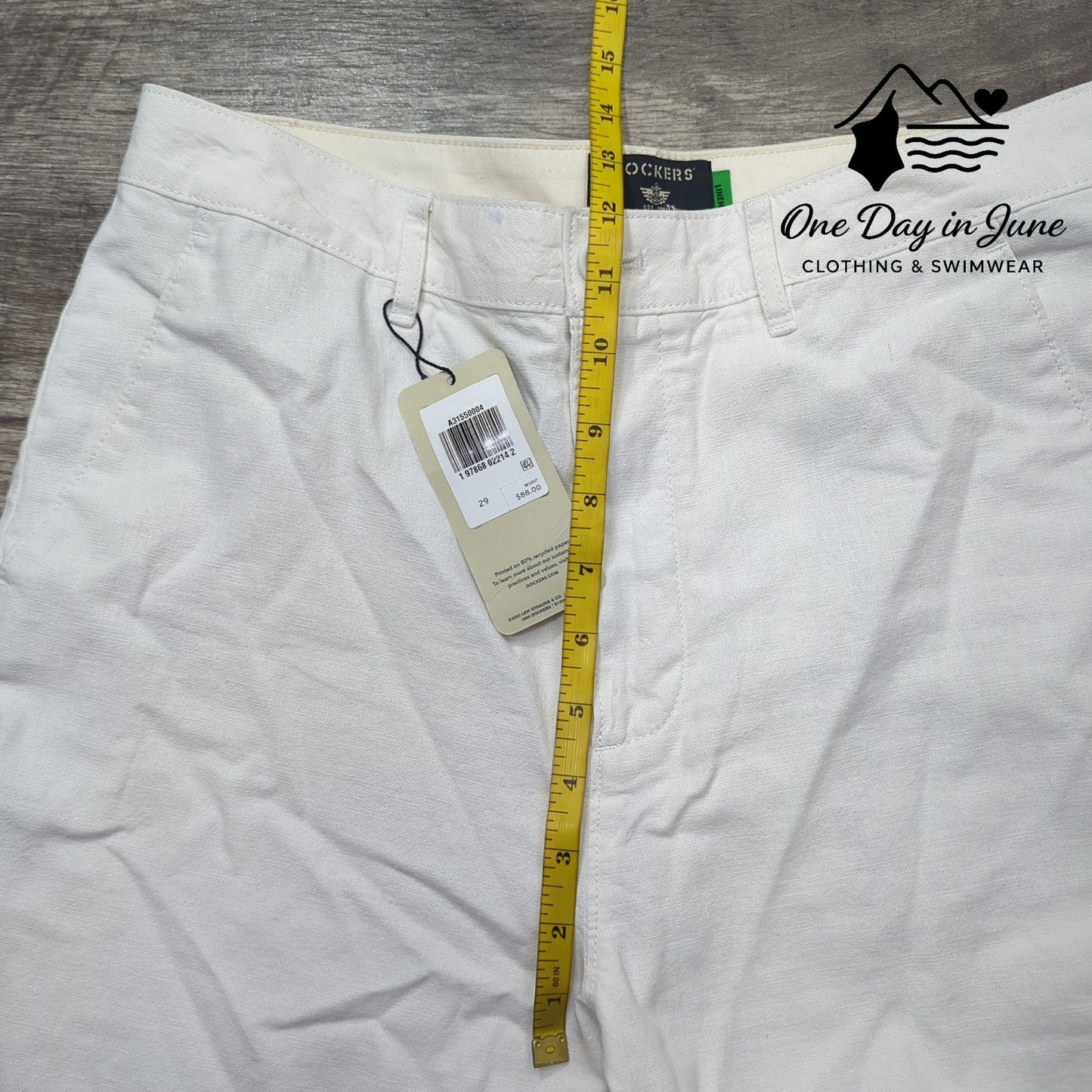 Dockers High Straight Linen Pants Size 29 (8) Tall