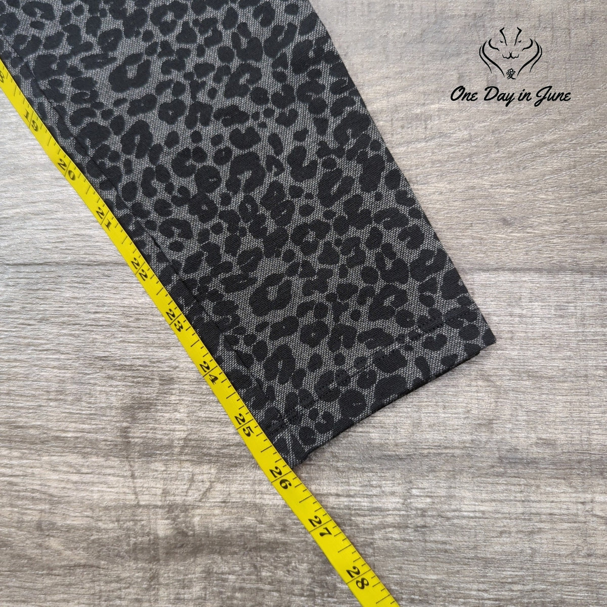 Loft Leopard Print Ponte Leggings Gray Black Pull On Skinny Pants Size S