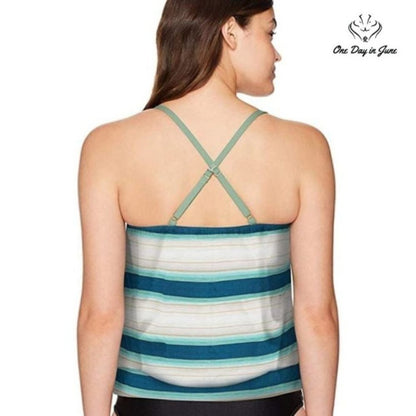 Carve Striped Tankini Top Swimsuit Size XS