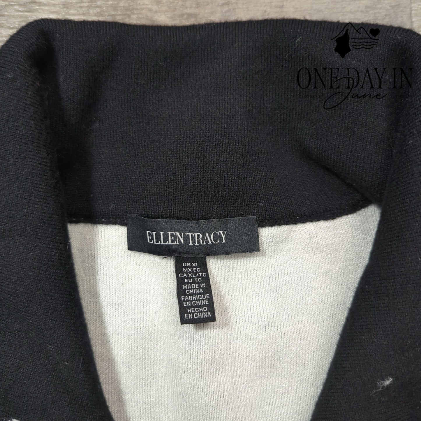 Ellen Tracy Full Zip Sweatshirt Size XL