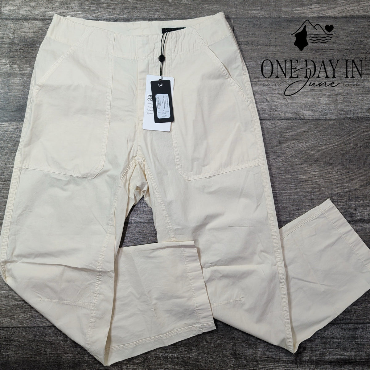 Rag & Bone Leyton Workwear Pants Ivory Utility Wide Leg NWT Size 0