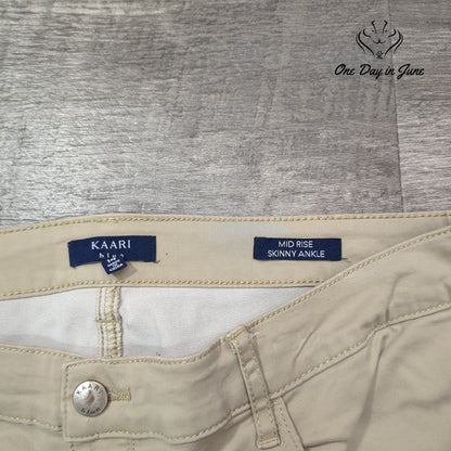 Kaari Blue Mid Rise Skinny Ankle Pants Size 14