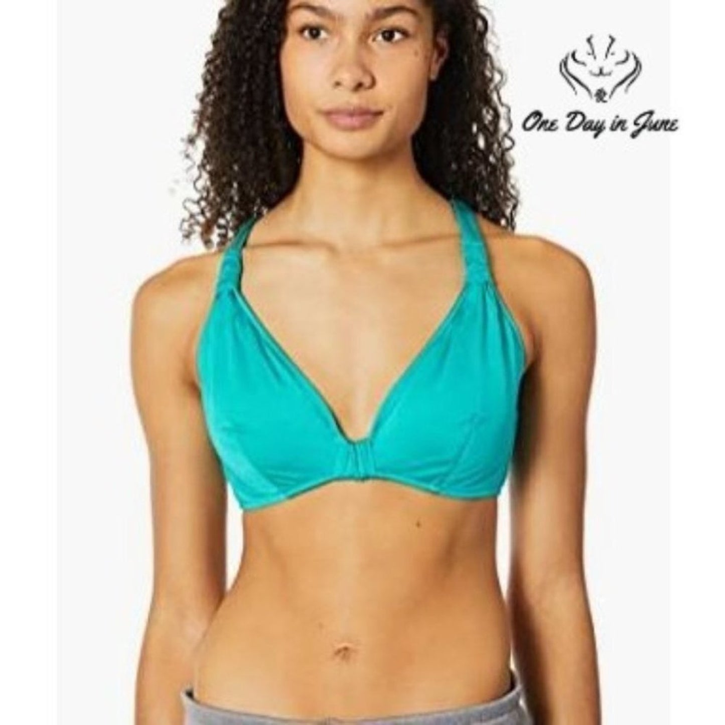 Seafolly Women's F Cup Halter Bikini Top Swimsuit Size 6