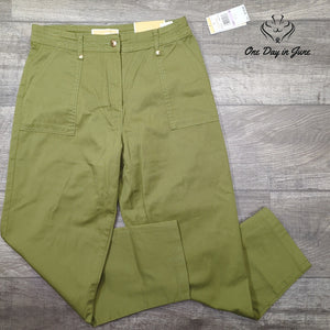 Michael Kors High Rise Straight Ankle Pants Smoky Olive Green NWT Size 6