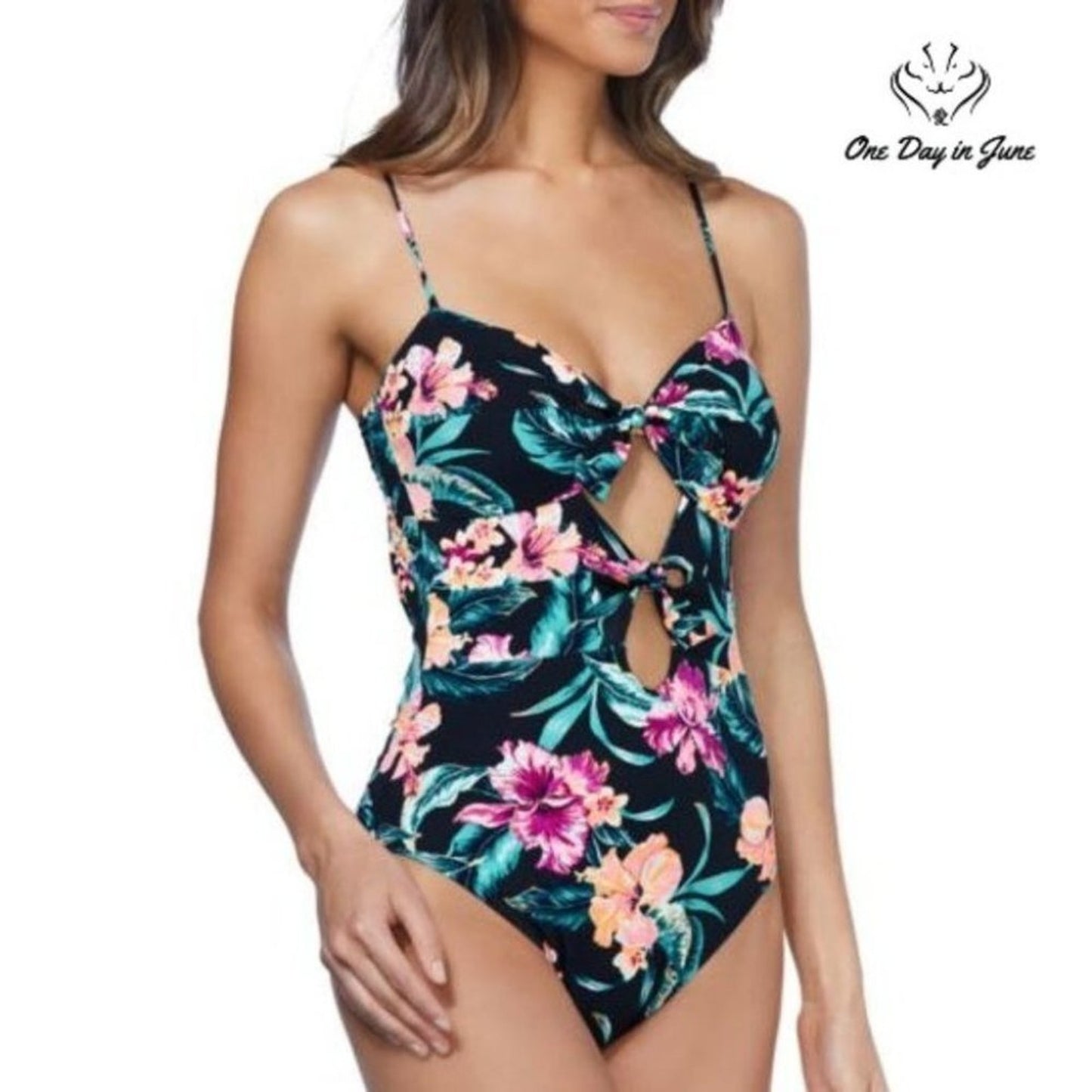 Ambrielle Floral One Piece Size L