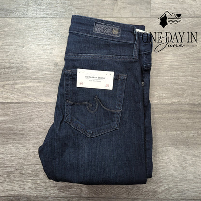 AG Adriano Goldschmied Farrah High Rise Skinny Jeans Dark Wash NWT Size 0 (25)