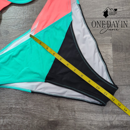 Popvil Tie Back Underwire Bikini Swimsuit Size L