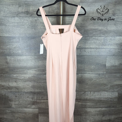 Madison Grey Sleeveless Cutout Slit Midi Dress Blush Pink NWT Size 10
