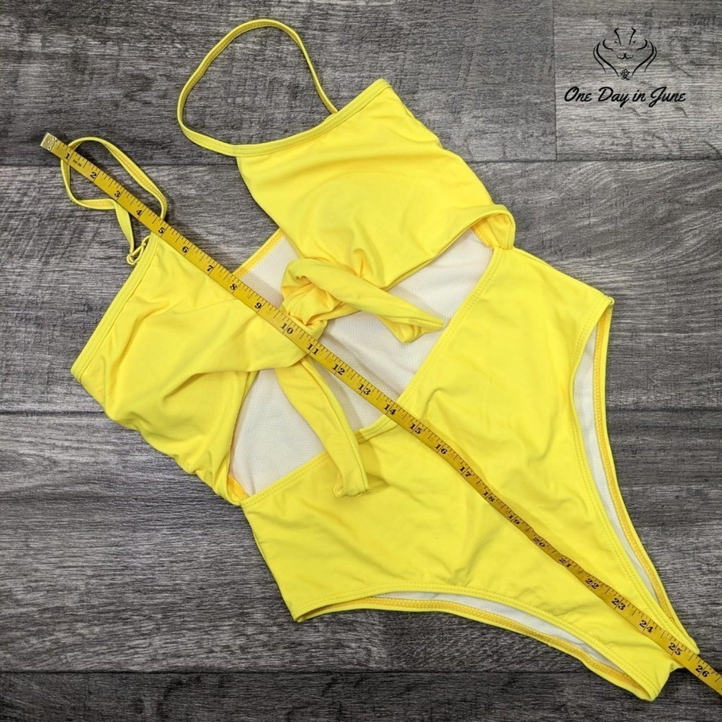 Tempt Me Cutout Tie Knot One Piece Swimsuit Size M