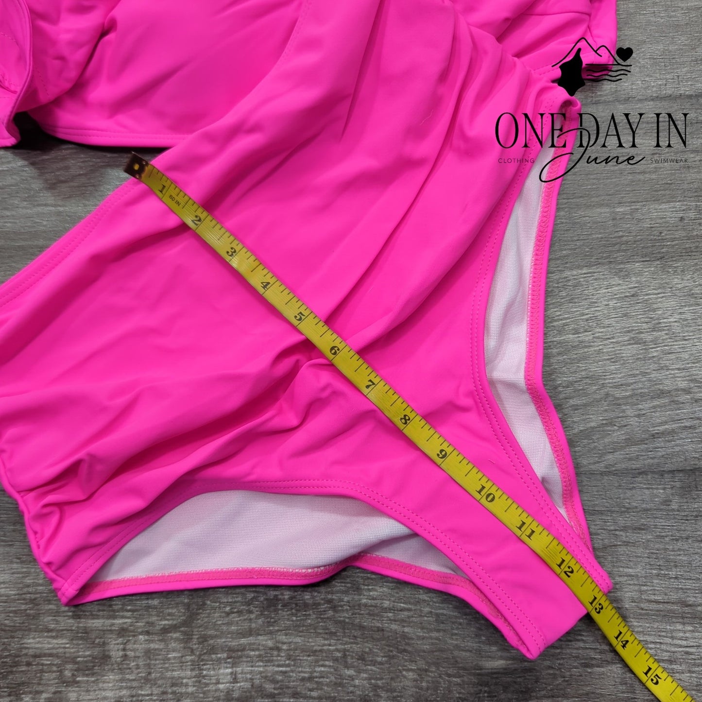 Sporlike One Shoulder Ruffle High Waist Bikini Swimsuit Size M
