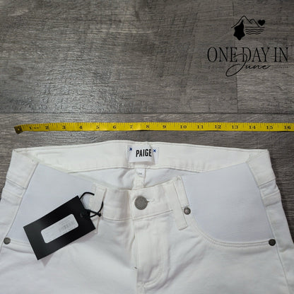 Paige Skyline Ankle Peg Skinny Jeans Optic White NWT Size 2 (26)