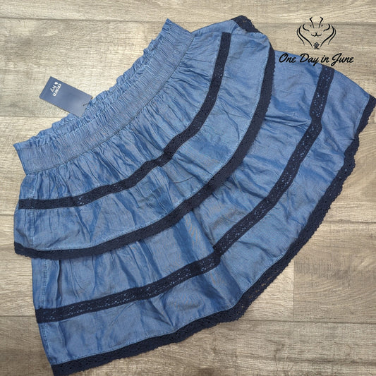 crown & ivy Pull On Tiered Skirt Size XL