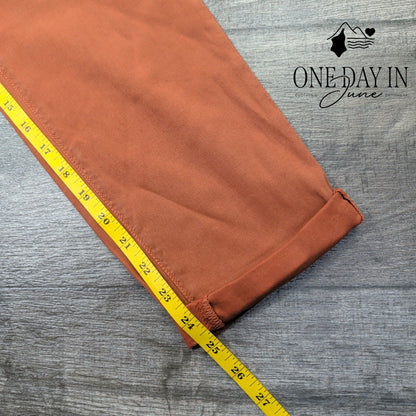 AG Adriano Goldschmied The Caden Tailored Trouser Pants Rust Orange NWT Size 4