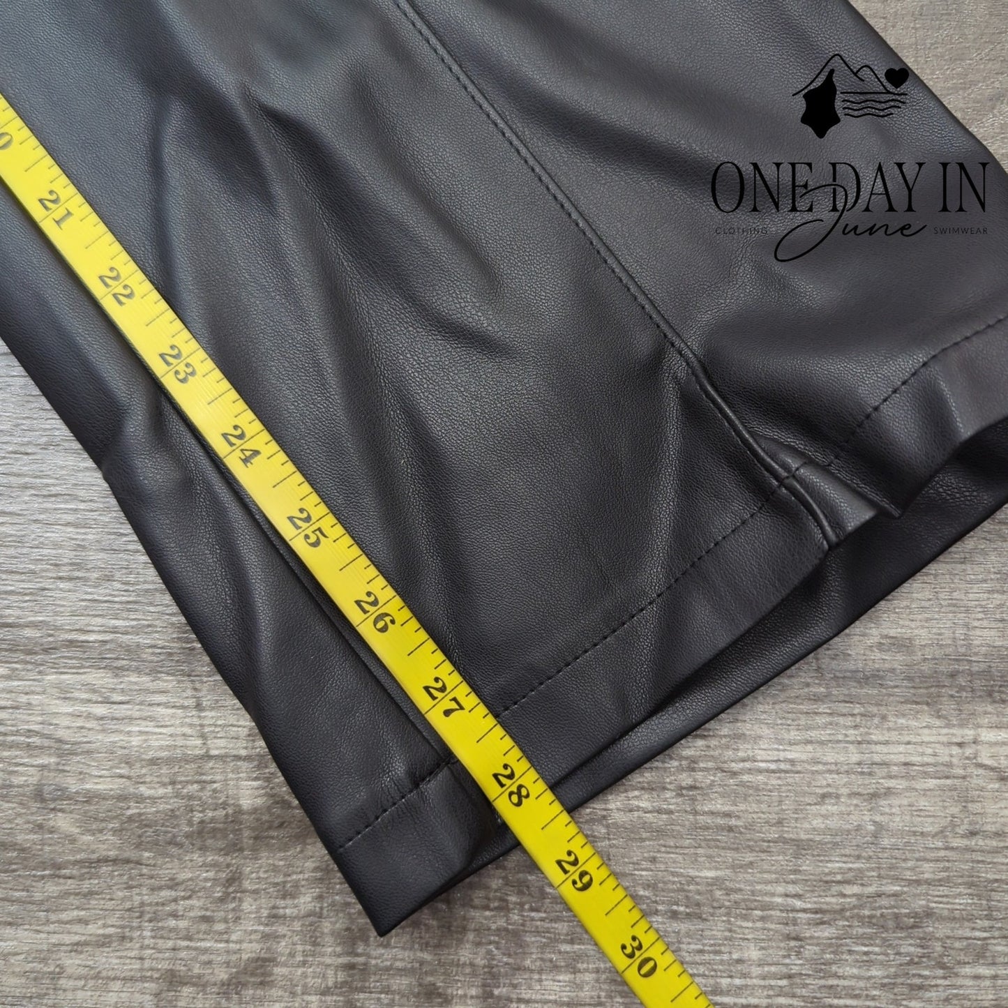 Commense High Waist Straight Leg Faux Leather Pants Size XS