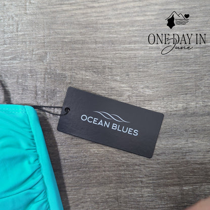Ocean Blues Twist Front Tie Back Bikini Top Size L