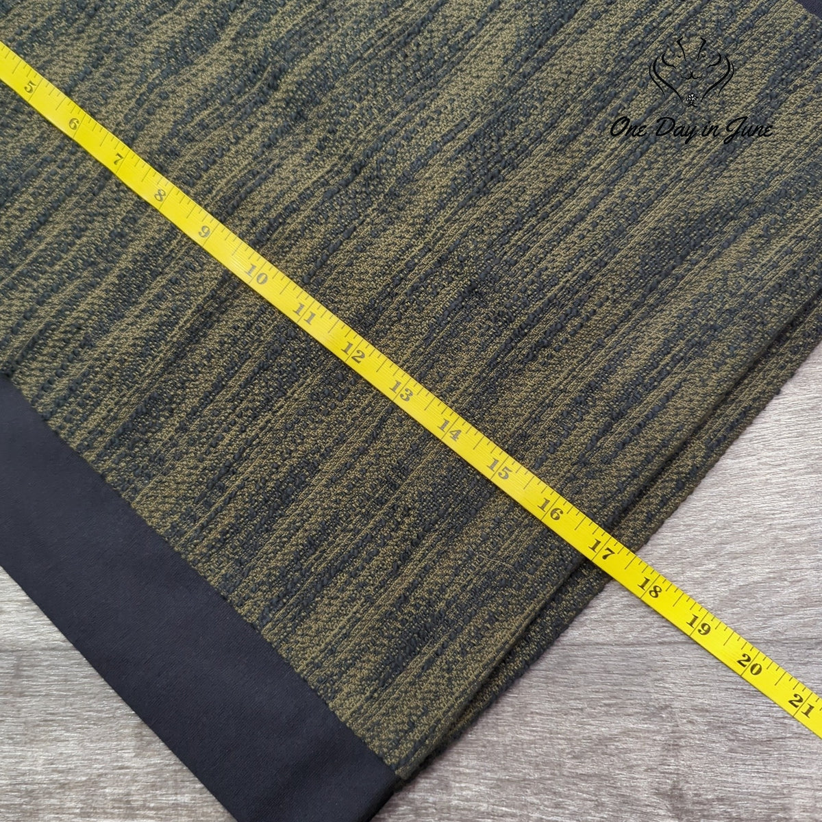 Loft Curvy Mini Skirt Olive Green Black Tweed Colorblock Size 2
