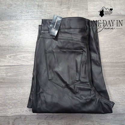 INC International Concepts Faux Leather Flare Pants Size 10