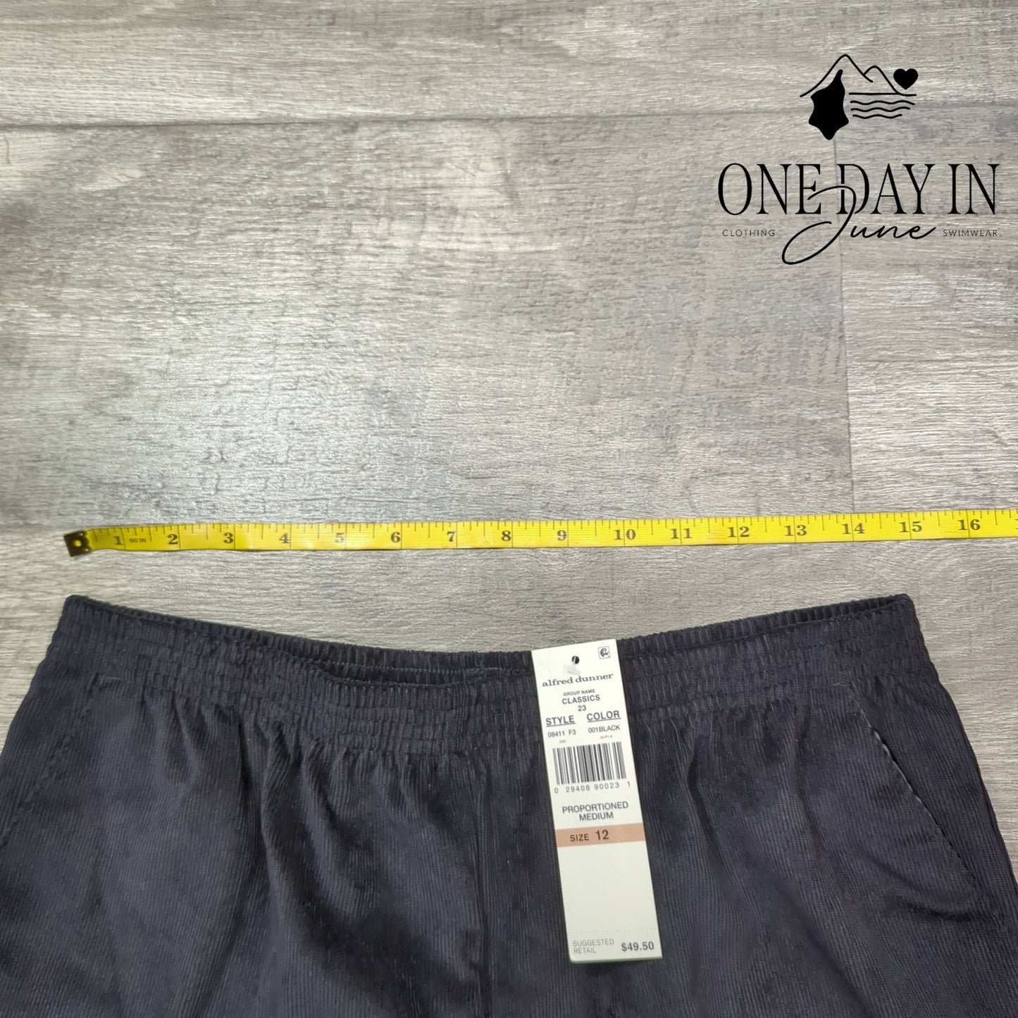 Alfred Dunner Pull On Corduoy Pants Size 12