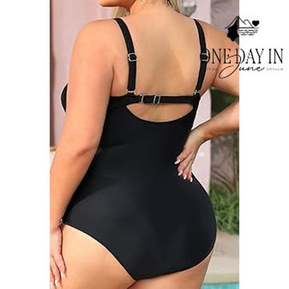 Daci Plus Size Vintage Look One Piece Swimsuit Size 18W
