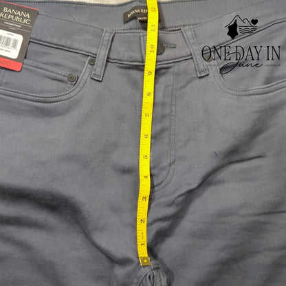 Banana Republic 5 Pocket Straight Leg Pants Gray Ebony NWT Size 34X30