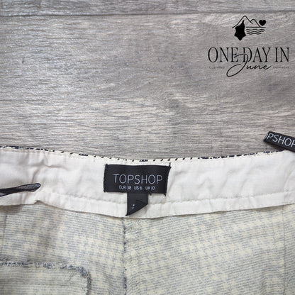 Topshop Houndstooth Cropped Pants Size 6