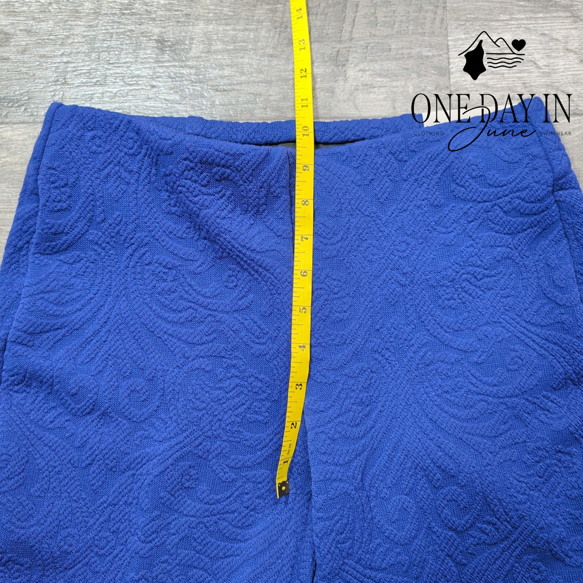 Chico's Petite Jacquard Slim Leg Pull On Pants Cobalt Blue NWT Size Chico's 00P