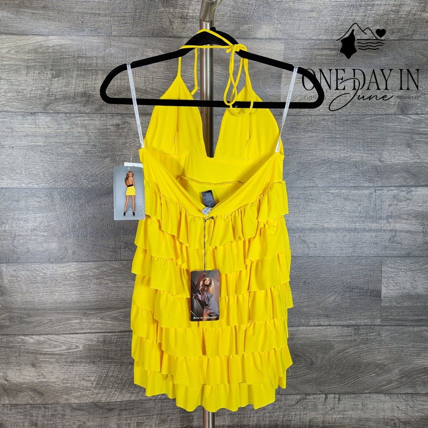 Born In Hollywood Tiered Mini Dress Size L