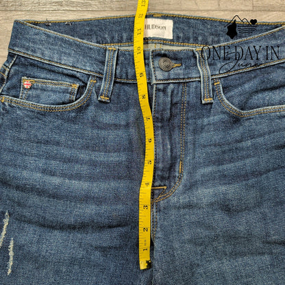 Hudson Blair High Rise Skinny Ankle Jeans Distressed Blue NWT Size 0 (25)