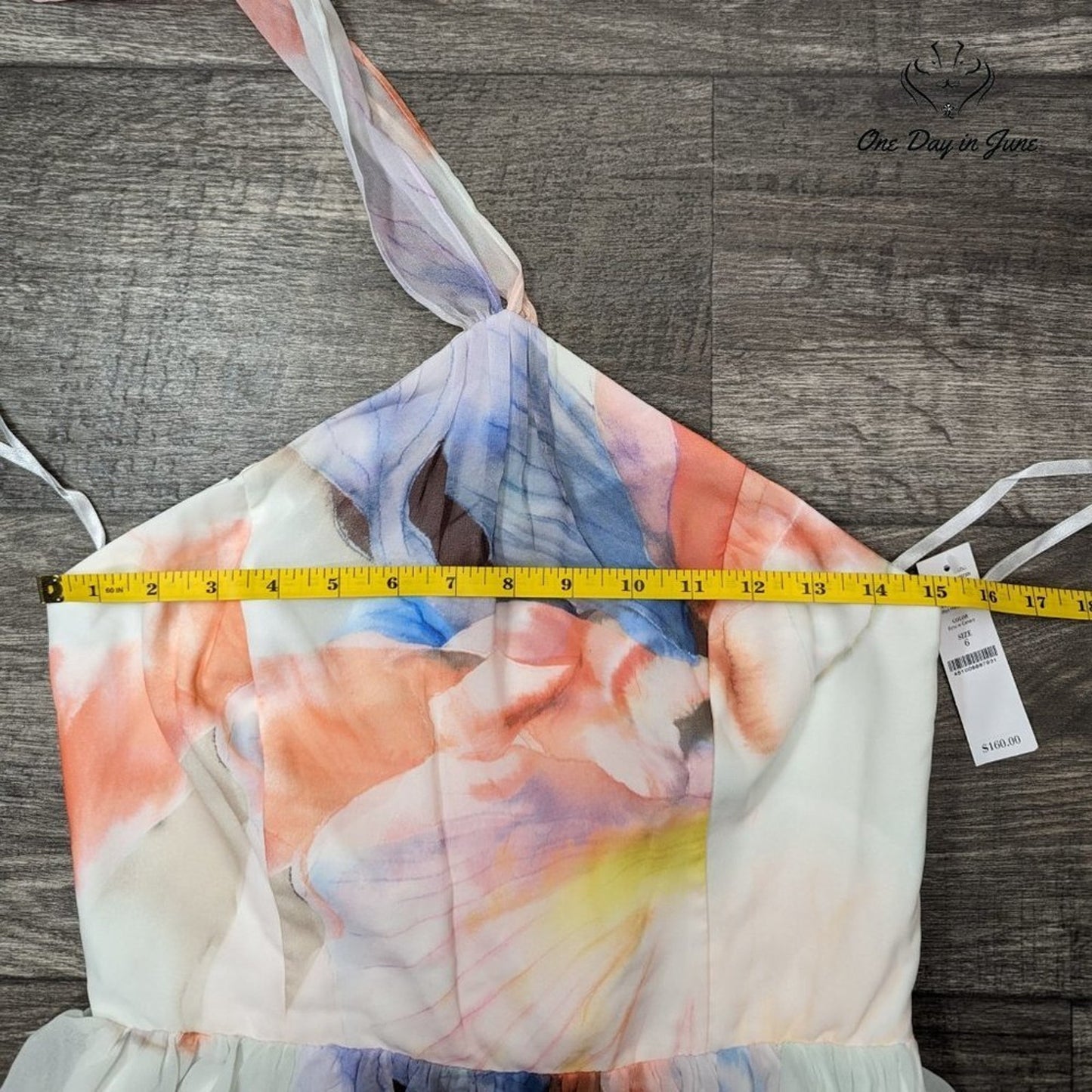 White House Black Market Floral Halter Dress Size 6