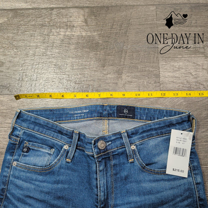 AG Adriano Goldschmied The Prima Crop Cigarette Jeans Blue NWT Size 4 (27)
