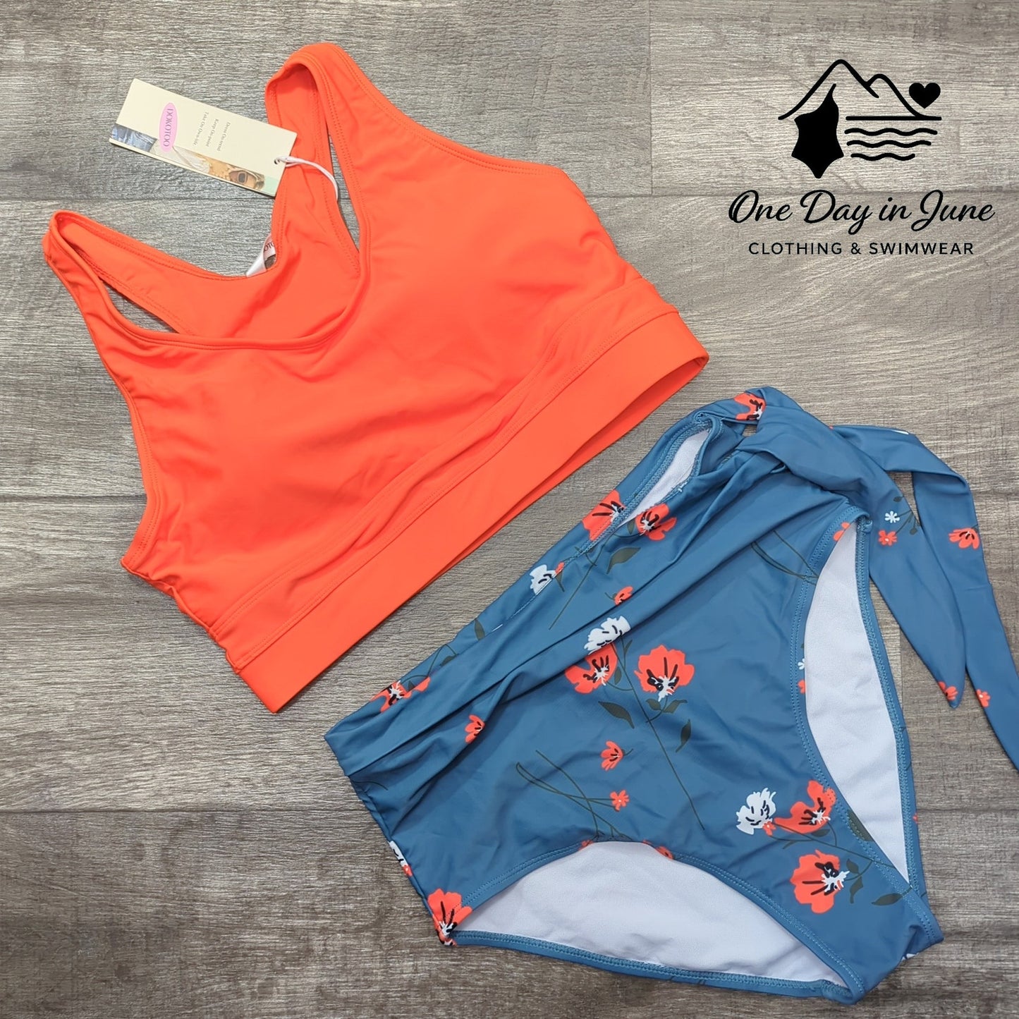 Dokotoo Crop Top High Waist Bikini Swimsuit Size M