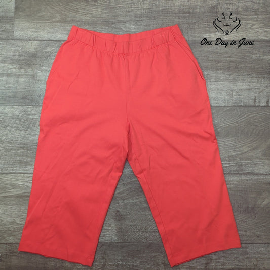 Land's End Pull On Cropped Pants Size S