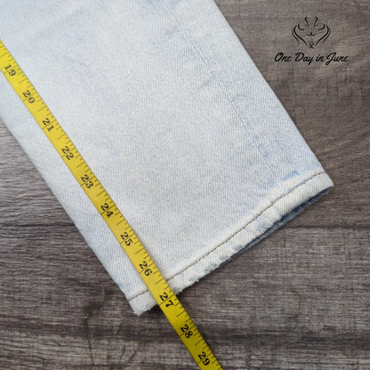 Frame Le Original High Rise Straight Light Wash Distressed Button Fly Size 24