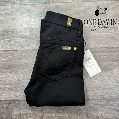 7 For All Mankind Jegging Jeans Black Skinny Stretch Denim NWT Size 2 (26)
