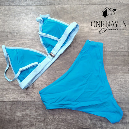 Aleumdr High Cut Triangle Bikini Swimsuit Size S