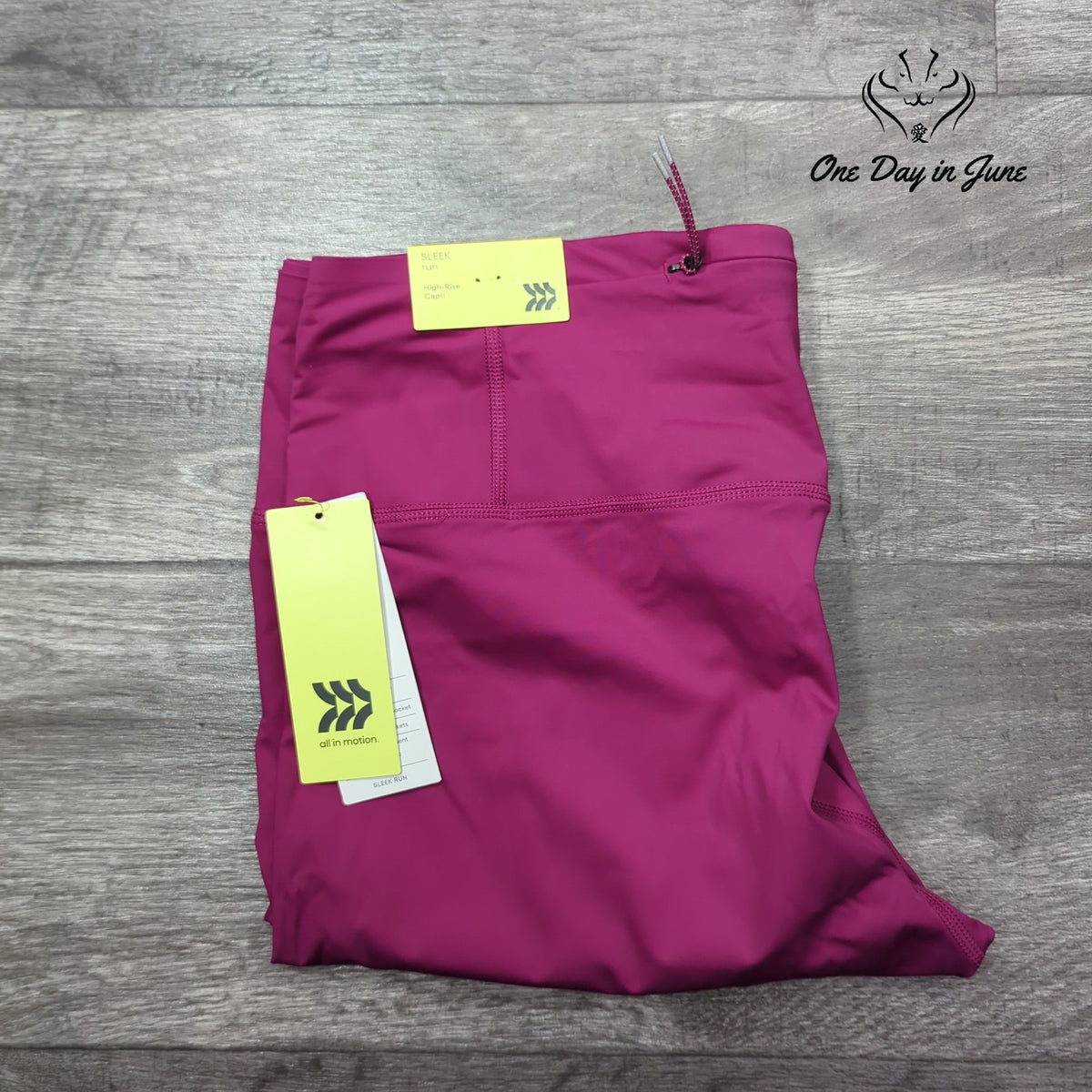 All In Motion Sleek Run High Rise Capri Leggings Cranberry Pink NWT Size XXL